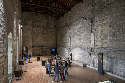 France, Vaucluse, Avignon, Palais des Papes (Palace of the Popes) listed as World heritage by UNESCO, Parement room, antechamber of the Pope's apartment