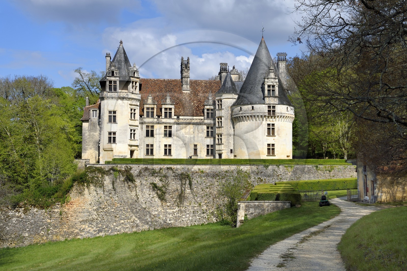 France, Dordogne (24), Périgord Vert, Villars, château de Puyguilhem de style Renaissance