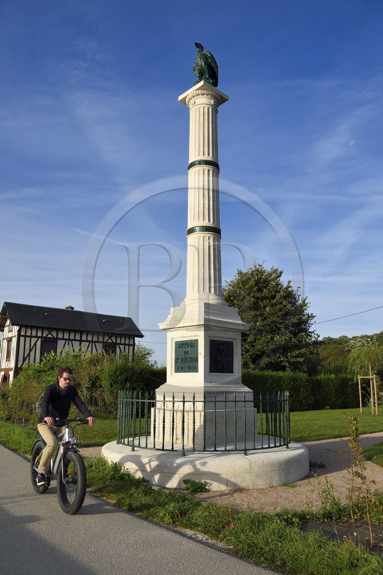 France, Seine-Maritime (76), Val-de-la-Haye, colonne Napoléon érigée en 1844, en souvenir du  transbordement des restes mortels de Napoléon Ier lors du retour de Saint Hélène, le 9 décembre 1840