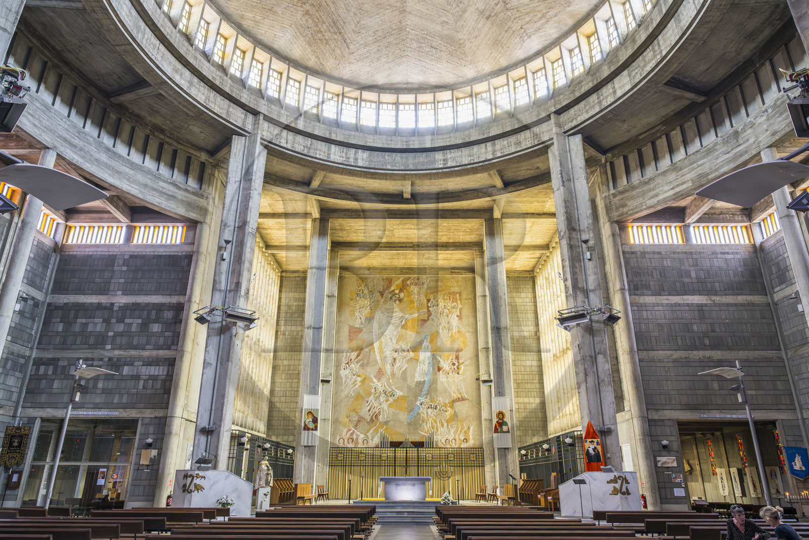France, Morbihan (56), Lorient, église Notre-Dame-de-Victoire de Lorient construite en 1955, architecte Jean-Baptiste Hourlier