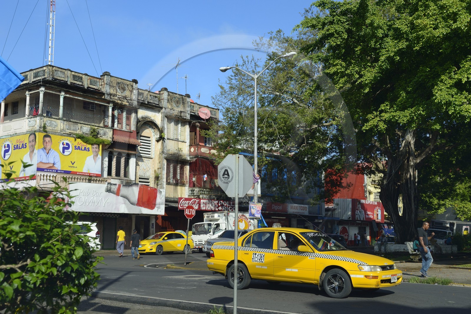 Panama,  province de Colon, ville de Colon, sur le Paseo del Centenario dans le centre ville