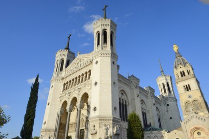 France, Rhone, Lyon, historical site listed as World Heritage by UNESCO, Notre Dame de Fourviere basilica