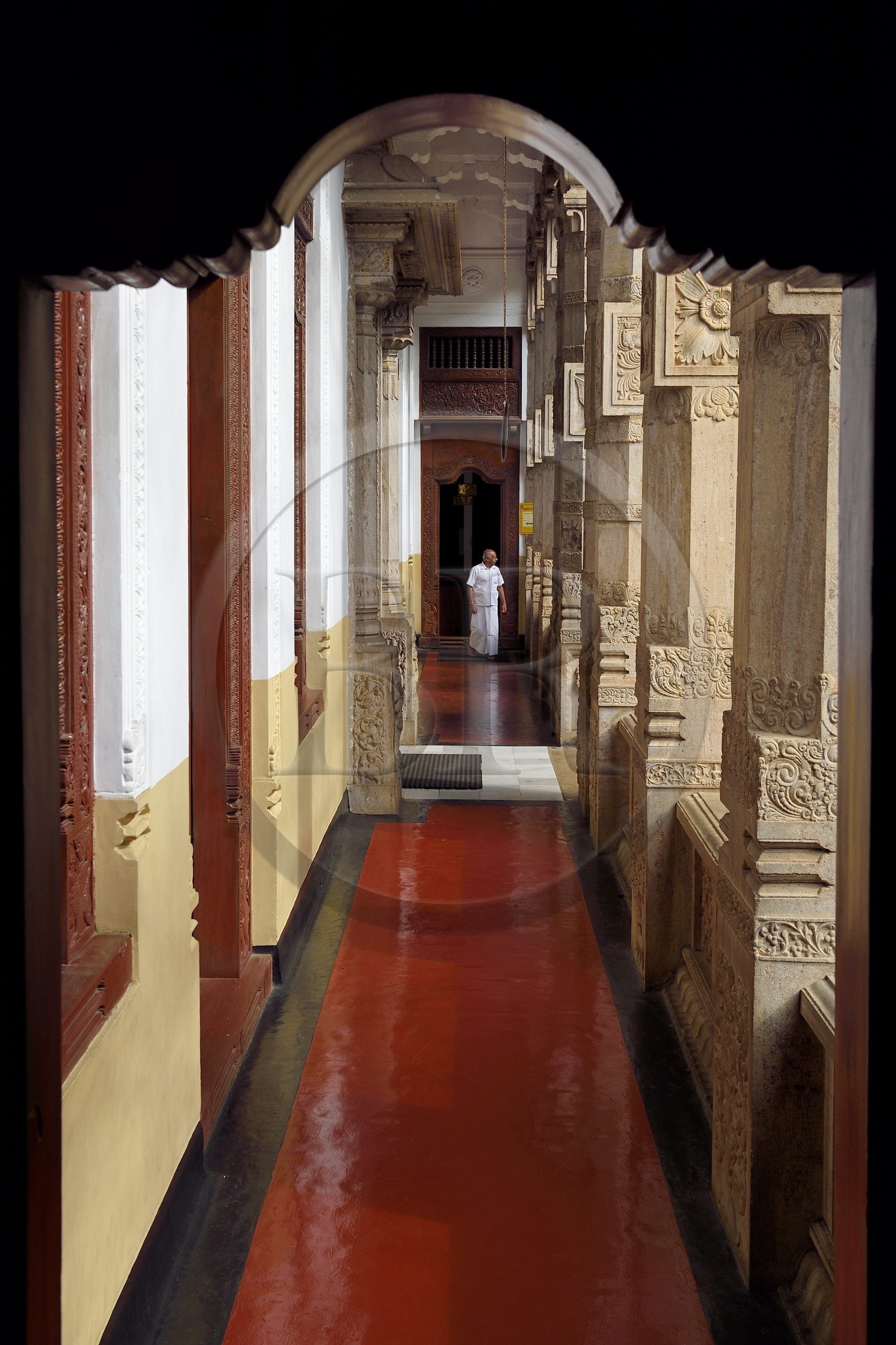 Sri Lanka, province du centre, Kandy, ville sacrée classée patrimoine mondial de l'UNESCO, Temple de la Dent de Bouddha (Sri Dalada Maligawa)