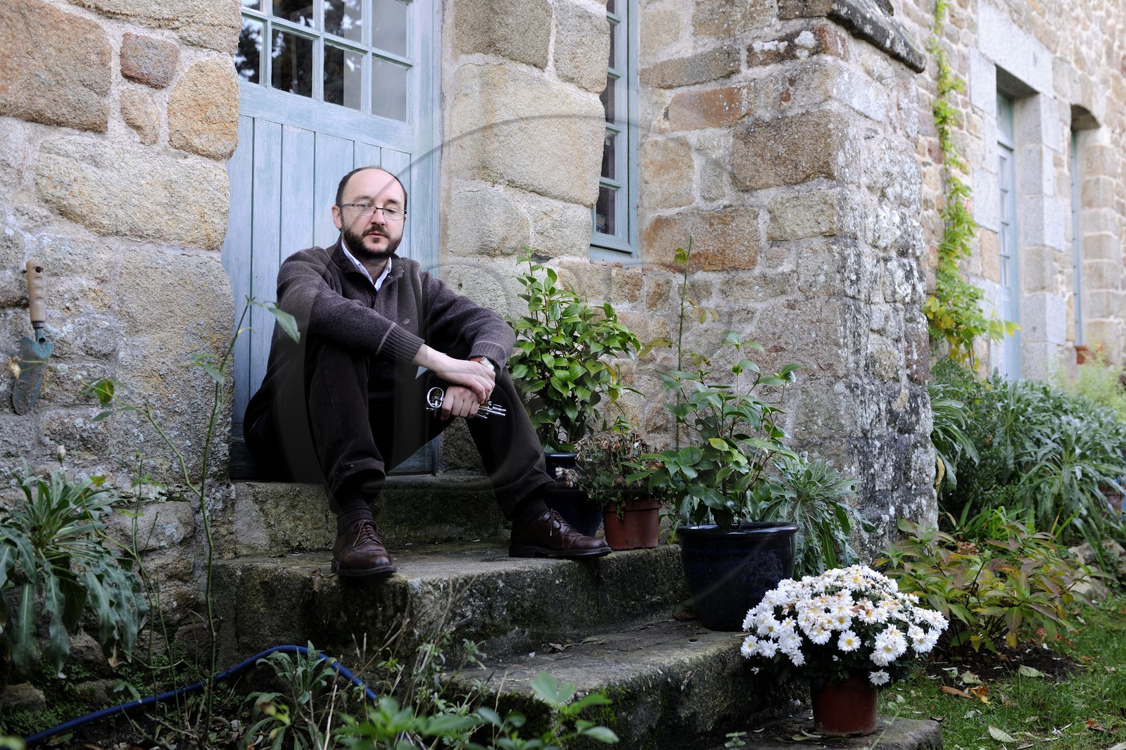 France, Manche, Mont Saint Michel, listed as World Heritage by UNESCO, guide speaker François Saint James