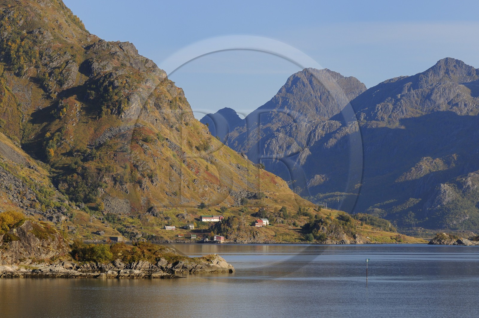 Norvège, Troms, côte sud de l'ile Hinnoya vers Kaljord
