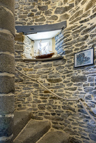 France, Finistère (29), Roscoff, ancienne maison d'armateur située entre la rue Amiral Reveillere et la grève