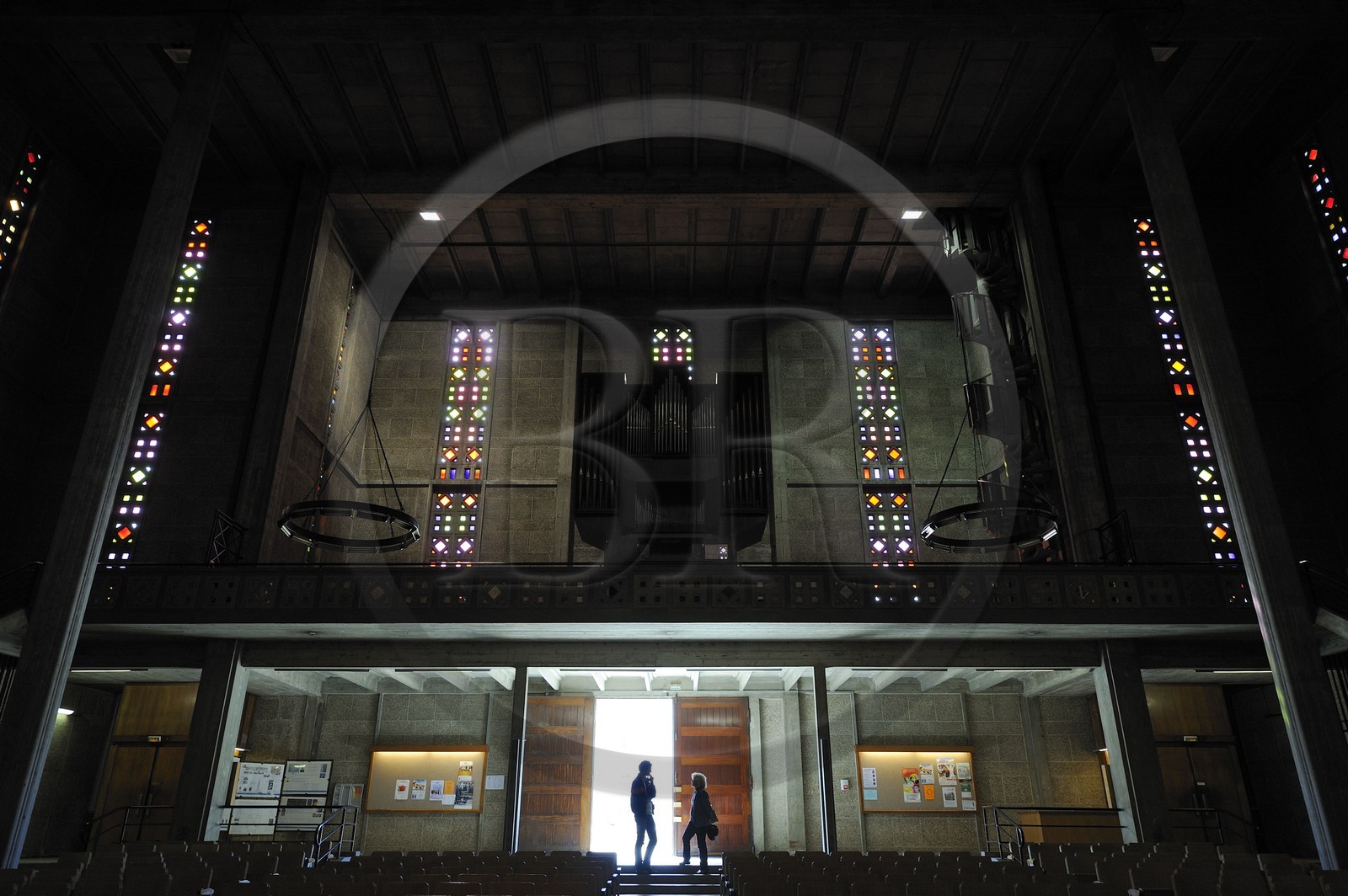 France, Seine Maritime, Le Havre, Downtown rebuilt by Auguste Perret listed as World Heritage by UNESCO, Saint-Joseph church, the main door