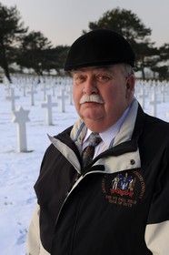 France, Calvados, Colleville sur Mer, the Normandy Landings Beach, Omaha Beach, Daniel L.Neese superintendent of the American cemetery