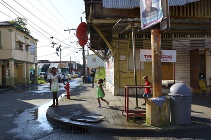 Panama, Colon province, city of Colon, one of the many unmaintained houses from the city center on calle 3