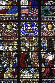France, Seine Maritime, Rouen, Notre Dame of Rouen Cathedral, stained glass