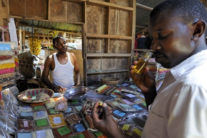 Tanzania, Zanzibar Archipelago, Unguja island (Zanzibar), Stone Town, listed as World Heritage by UNESCO, Darajani market, spice stall