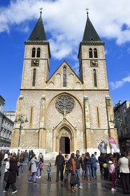 Bosnie-Herzégovine, Sarajevo, cathédrale catholique du Cœur du Jésus (Katedrala Srca Isusova)
