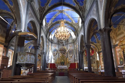 France, Alpes-Maritimes, Roya Valley (Nice hinterland), at the foot of the Mercantour National Park, Tende, Collegiate Church of Notre Dame de l'Assomption (Our Lady of the Assumption)