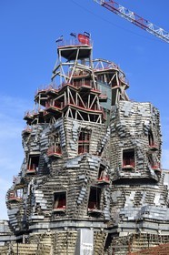 France, Bouches du Rhone, Arles, LUMA Foundation, experimental cultural complex, construction site of the new building designed by Frank Gehry