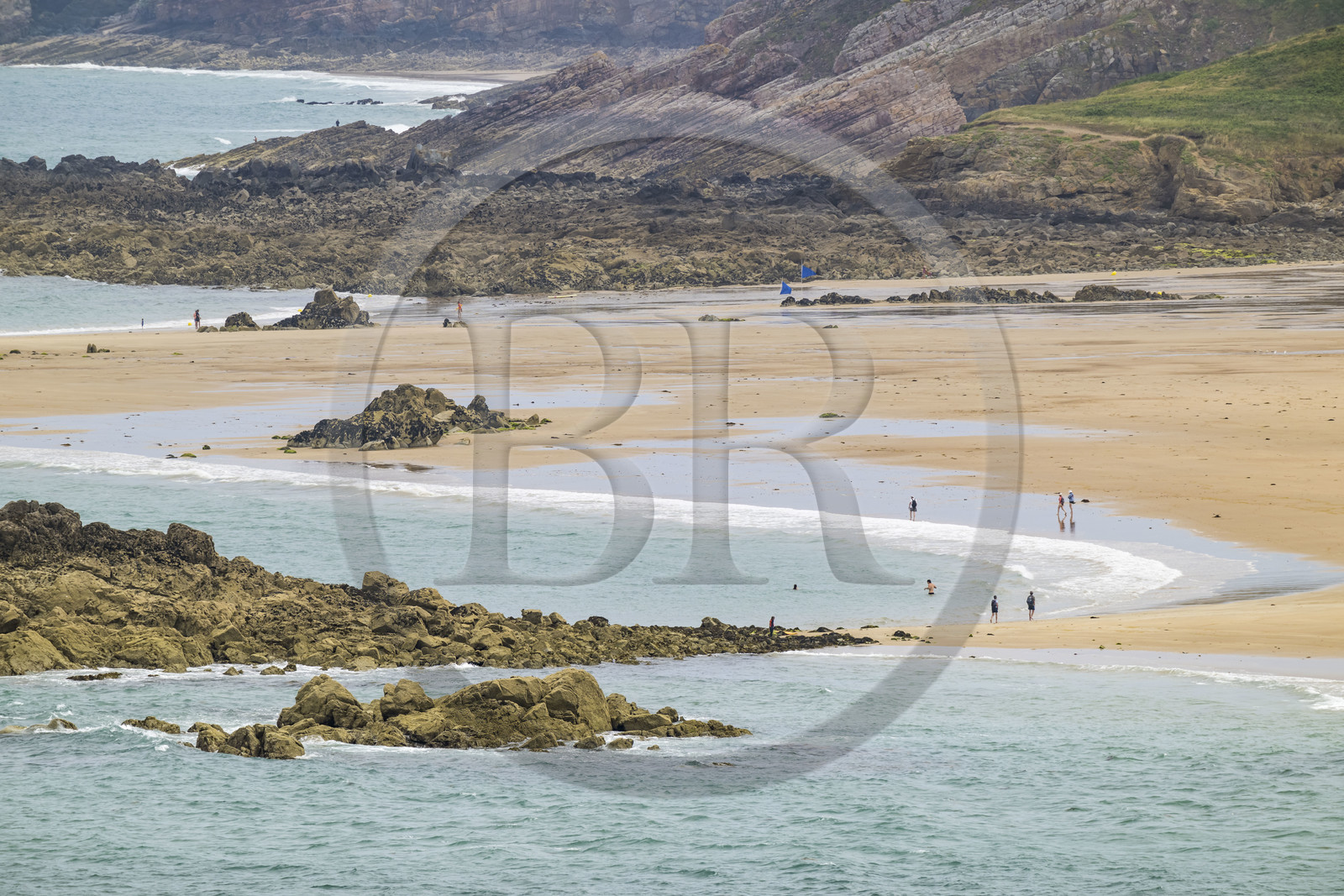 France, Côtes d'Armor (22), Grand Site de France Cap d'Erquy – Cap Fréhel, Fréhel, la plage de l'Anse du Croc