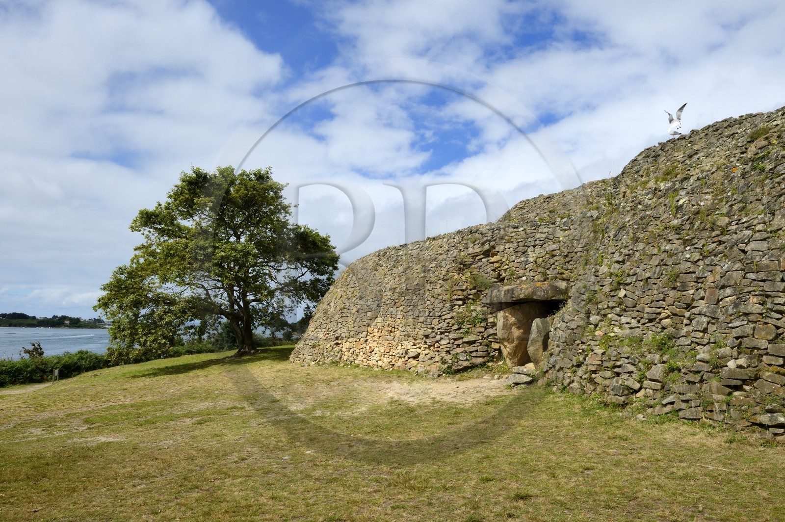 France, Morbihan (56), Golfe du Morbihan, Cairn de Gavrinis daté de 3500 avant JC