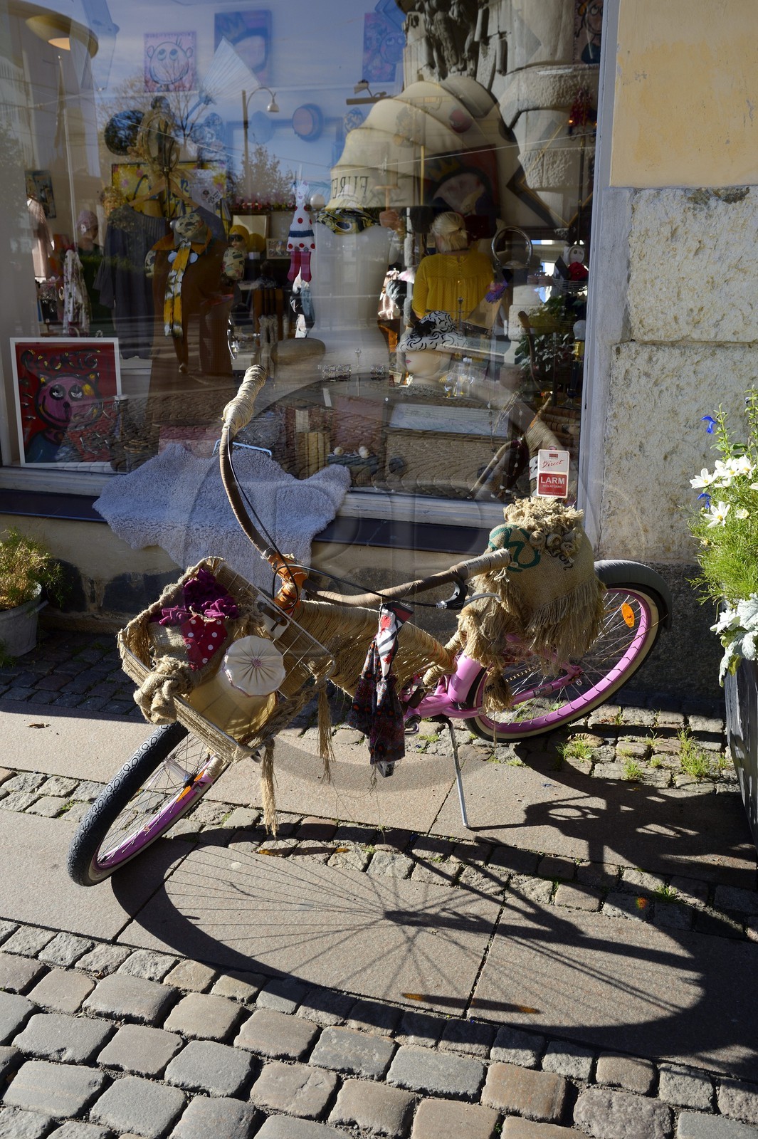 Sweden, Västra Götaland, Göteborg (Gothenburg), decorated bicycle
