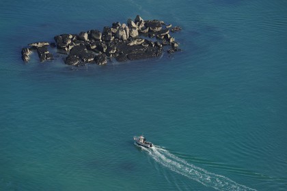 France, Manche, Iles Chausey (aerial view)