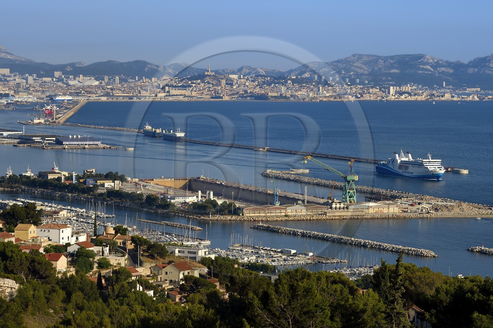 France, Bouches-du-Rhône (13), Marseille, Grand Port Maritime de Marseille ou GPMM, Bassins Est, port de plaisance de l'Estaque