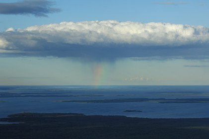 Sweden, Lapland, Norrbotten County, small islands in the Baltic Sea (aerial view)