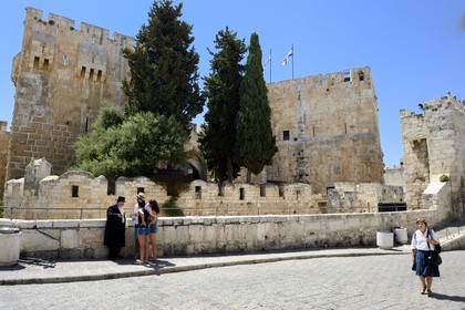 Israel, Jerusalem, holy city, the old town listed as World Heritage by UNESCO, the armenian quarter, the citadel near the Jaffa Gate