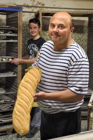 France, Alpes-Maritimes, Antibes, commune libre du Safranier, the baker Jean-Paul Veziano