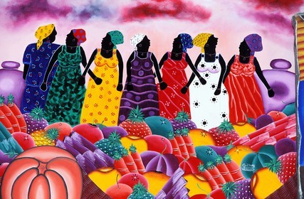 Dominican Republic, Altagracia province, Punta Cana, naïve painting