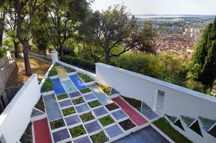 France, Var (83), Hyères, villa Noailles, architecte Robert Mallet Stevens, jardin cubiste de Gabriel Guevrekian