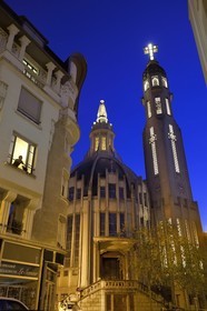 France, Allier (03), Vichy, Notre Dame des Malades (Our Lady of the Sick) church and Saint Blaise church in art Deco style by architects Antoine Chanet and Jean Lioger
