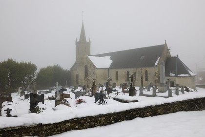 France, Manche, Cotentin, marshes of la Douve, Liesville sur Douve church