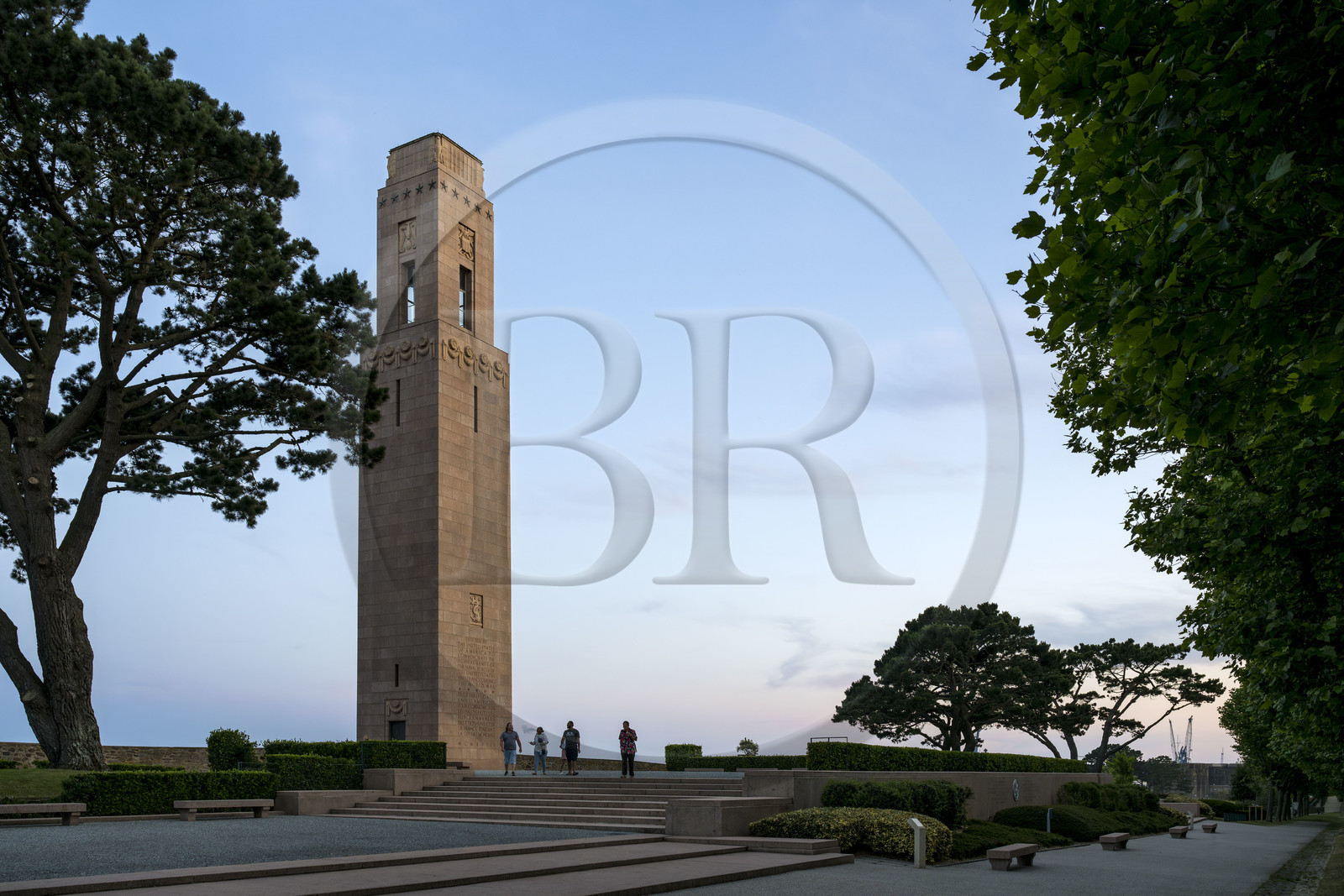 France, Finistère (29), Brest, la Tour Rose construite par l'American Battle Monuments commémorant l'accueil des Brestois aux soldats américains de la Première Guerre Mondiale
