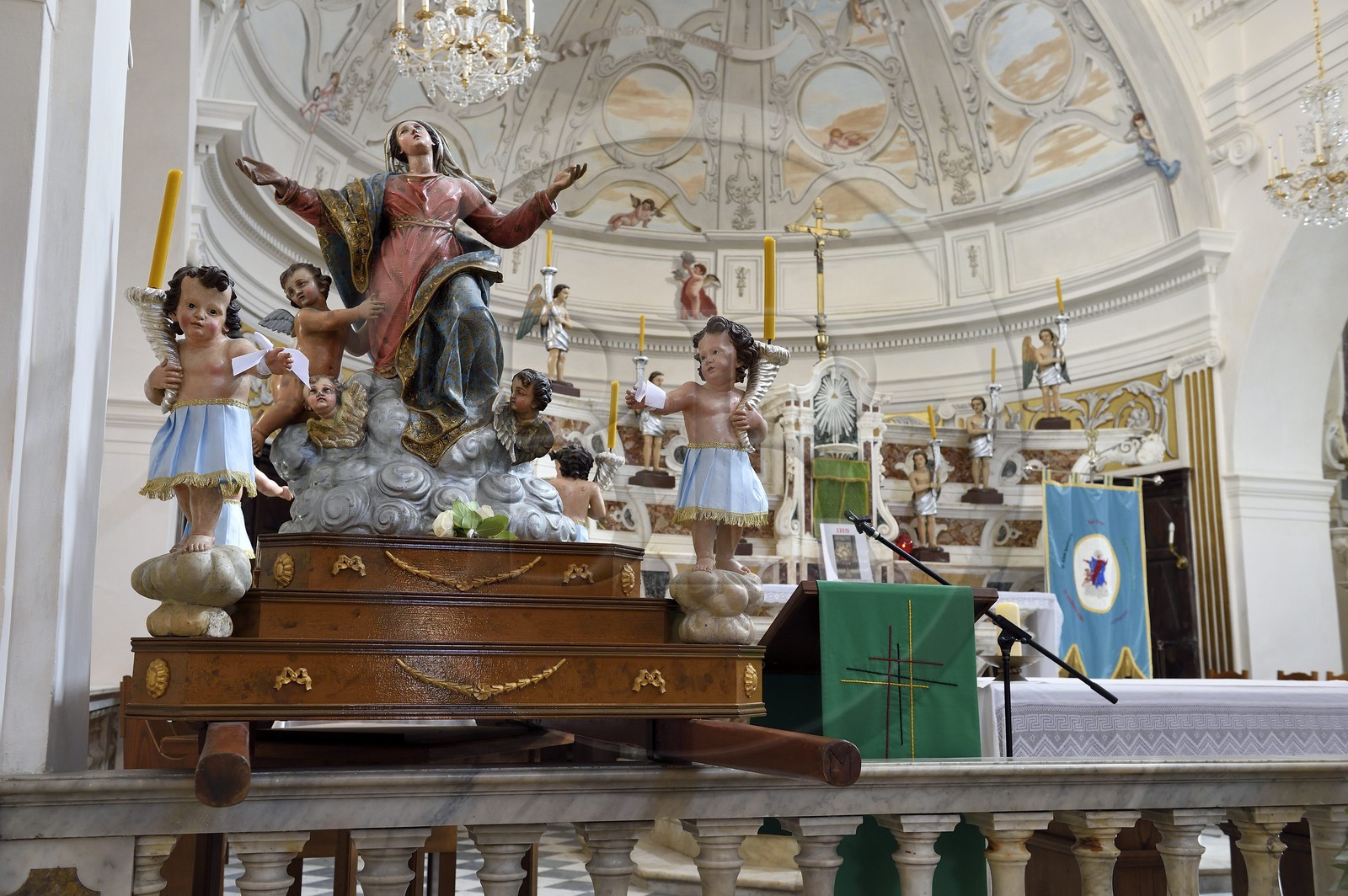 France, Corse-du-Sud (2A), Bonifacio, Ville Haute, l'église Saint Marie majeure