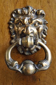 France, Bouches du Rhone, Arles, the hotel de Vernon (18th century mansion) property of the Dervieux family for four generations, door knocker