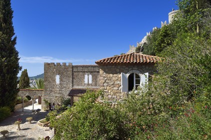 France, Var (83), Hyères, le Castel Sainte-Claire dont les jardins sont labellisés Jardins Remarquables de France