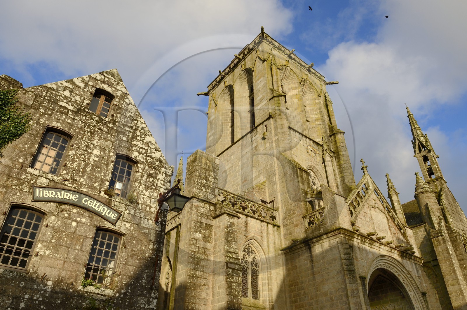France, Finistère (29), Locronan, labellisé Les Plus Beaux Villages de France, église Saint-Ronan