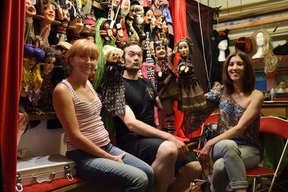 France, Rhone, Lyon, historical site listed as World Heritage by UNESCO, Vieux Lyon (Old Town), Saint George district, place de la Trinité, the Theatre la Maison de Guignol (House of Guignol Theatre)