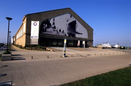 France, Manche (50), Cotentin, Cherbourg, musée Cité de la Mer, site historique de la gare transatlantique