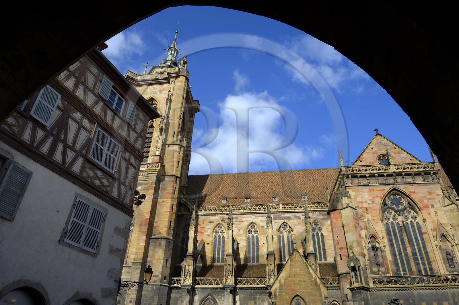 France, Haut-Rhin (68), Colmar, la cathédrale et collégiale Saint-Martin