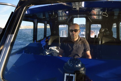 France, Bouches du Rhone, Marseille, Euroméditerranée Zone, Great Seaport of Marseille, Sylvain, patron of a pilot boat