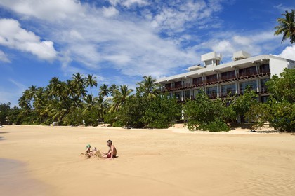 Sri Lanka, Province du Sud, Weligama, plage de Mirissa, Paradise Beach Club hotel