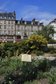 France, Seine-Maritime (76), Rouen, place du Vieux Marché, site du supplice de Jeanne d'Arc, brûlée vive le 30 mai 1431