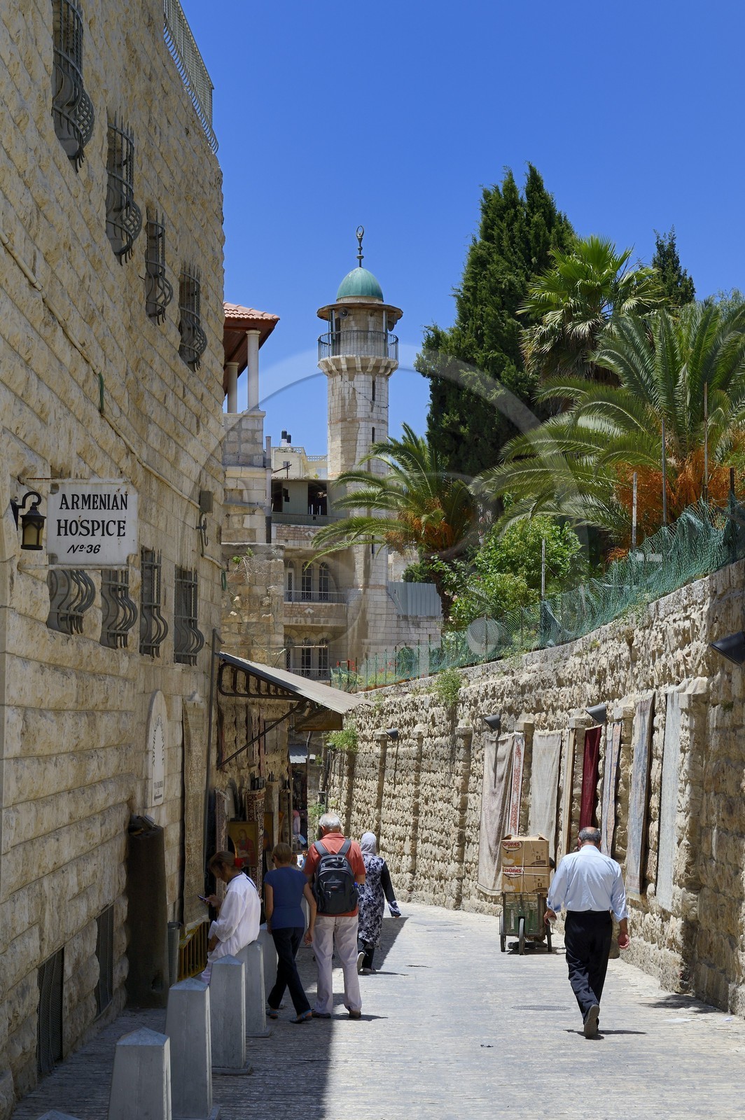 Israel, Jérusalem, ville sainte, vieille-ville classée Patrimoine Mondial de l'UNESCO, la Via Dolorosa (Chemin de Croix) dans le quartier musulman