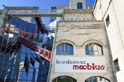 France, Charente, Angouleme, Cité internationale de la bande dessinée et de l’image (CIBDI)(International city of comics and images), the Moebius Vessel, building of the architect Roland Castro