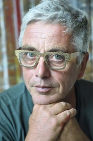 France, Finistere, Lannilis, Prat Ar Coum, the artist Loic Madec