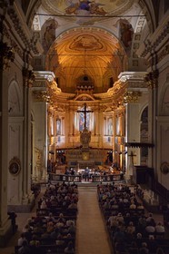 France, Alpes-Maritimes, Bevera Valley, Sospel, St. Michael Cathedral, BaroQuiales concert, annual festival of Baroque art