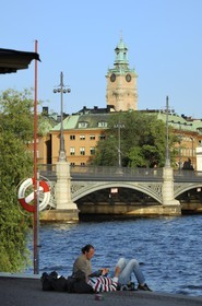 Sweden, Stockholm, Gamla Stan island (old town) and the cathedral