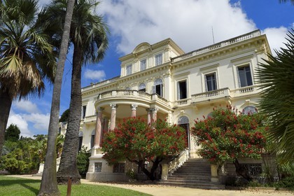 France, Alpes-Maritimes, Cannes, Noailles media library in the Rothschild Villa built in 1881, the park