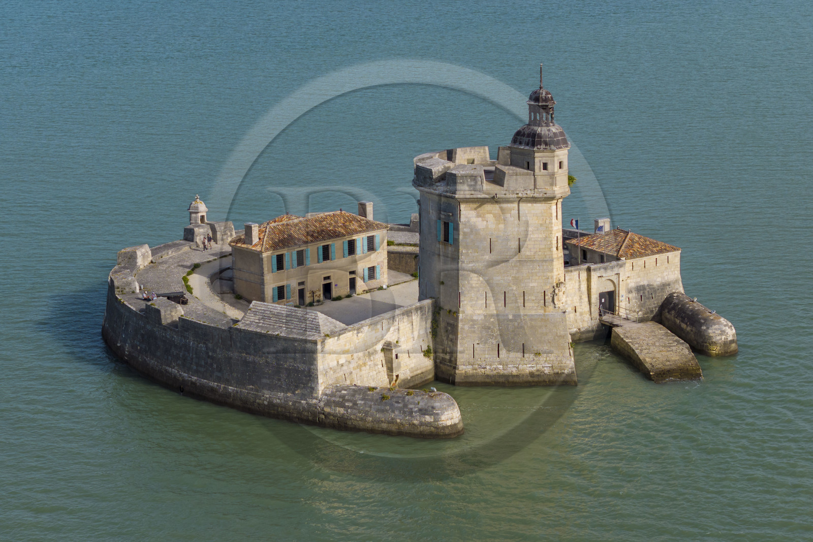 France, Charente-Maritime (17), Bourcefranc-le-Chapus, Fort Louvois aussi appellé Fort du Chapus (vue aérienne)