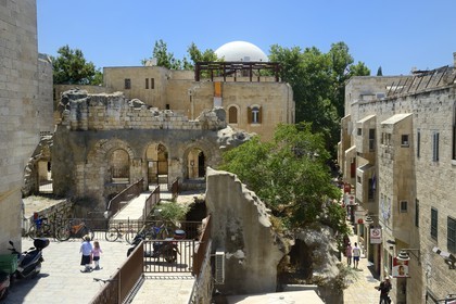 Israel, Jerusalem, holy city, the old town listed as World Heritage by UNESCO, the jewish quarter, ruins of the synagogue Tiferet-Yisrael destroyed during the War of 1948