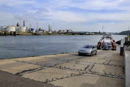 France, Seine Maritime, Rouen, Dieppedalle ferry west of the city